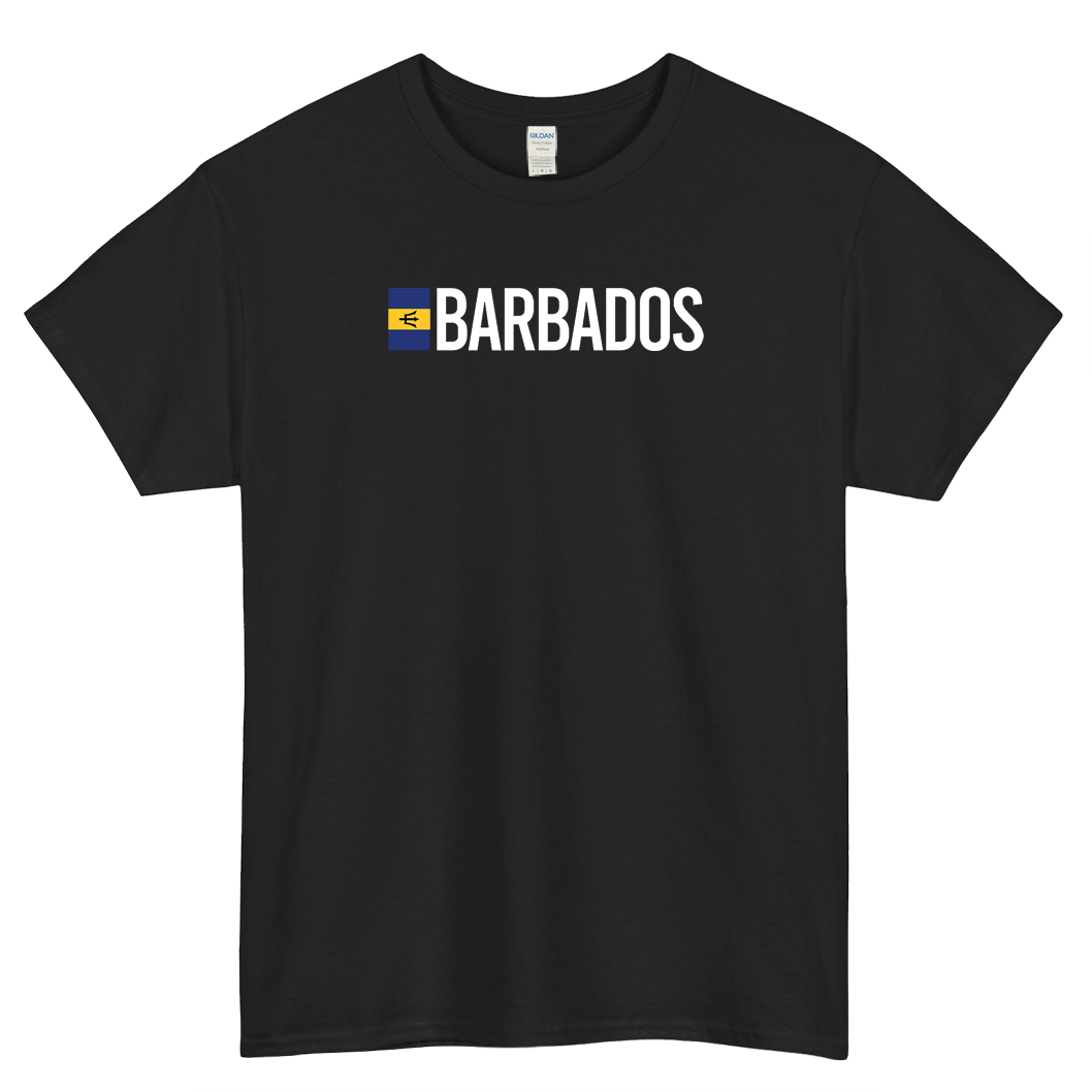 Barbados Minimal Design Logo Mens Unisex Short Sleeve T-Shirt Size S-3XL - P