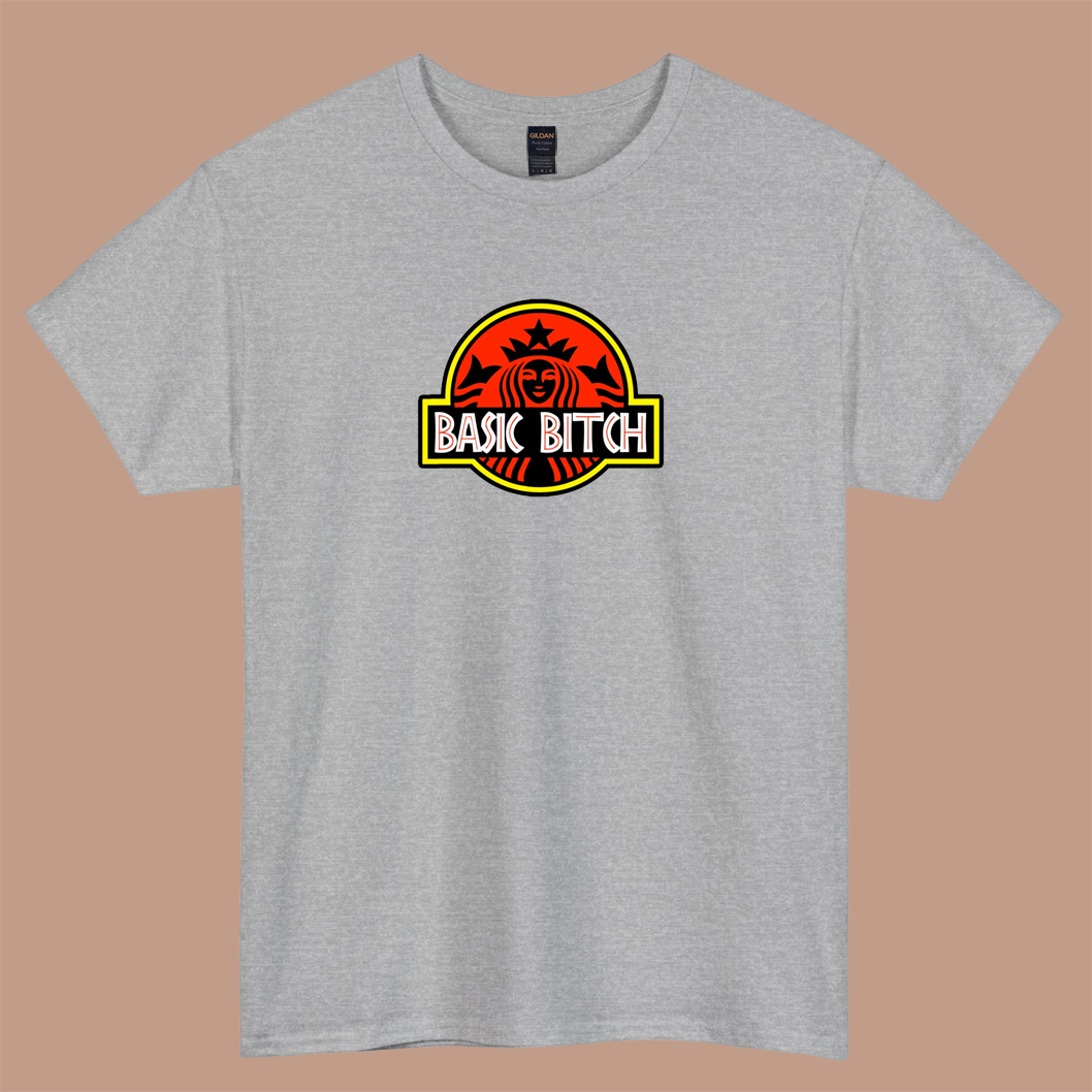 Basic Bitch Retro Movie Coffee Logo short sleeve t shirt S-3XL-p
