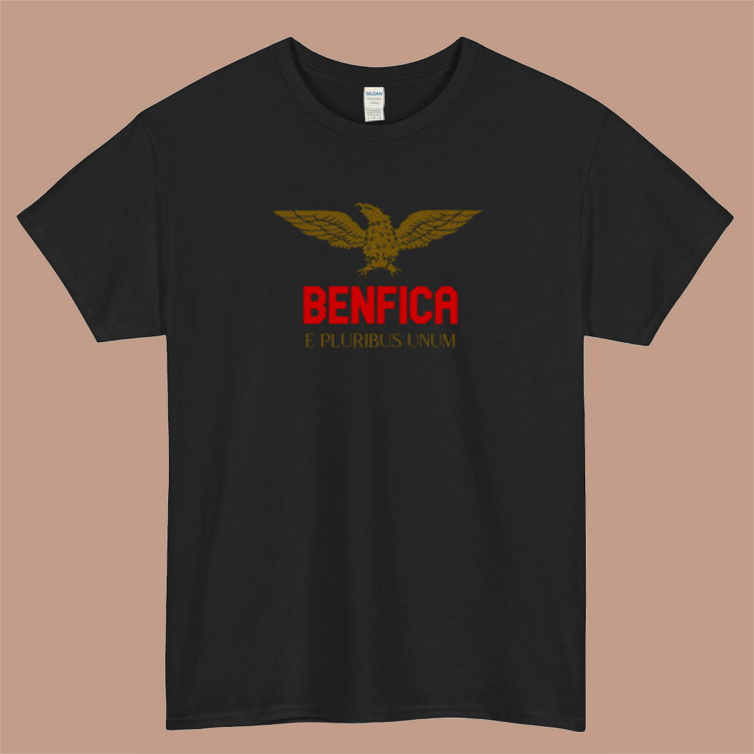 Benfica Pluribus Gold B Logo Mens Unisex Short Sleeve T-Shirt Size S-3XL - P