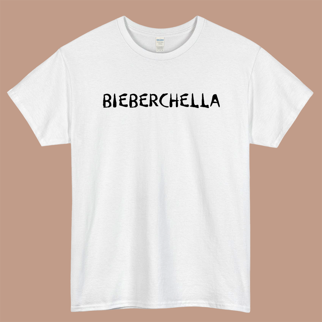 Bieberchella Logo Mens Unisex Short Sleeve White T-Shirt Size S-3XL