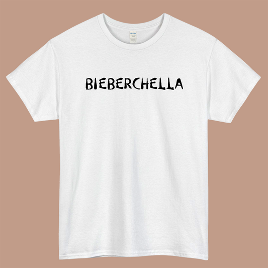 Bieberchella Logo Mens Unisex Short Sleeve White T-Shirt Size S-3XL