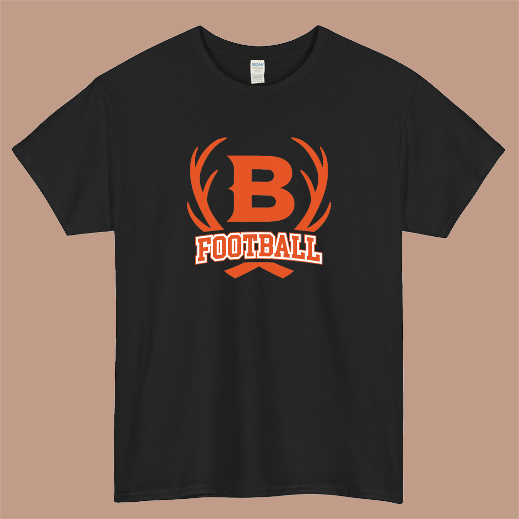 Bismarck Bucks Football Logo Mens Unisex Short Sleeve T-Shirt Size S-3XL - P