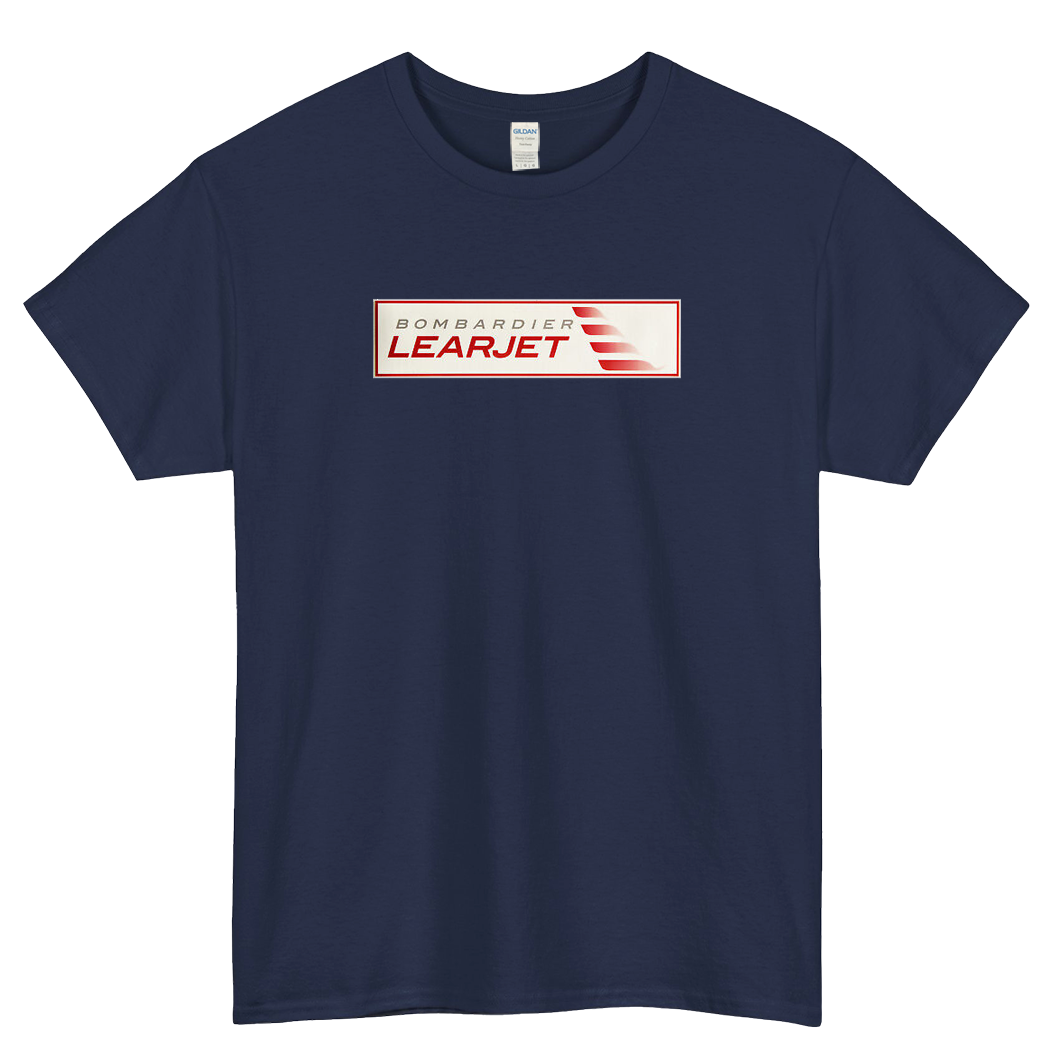 Bombardier Learjet Logo Mens Unisex Short Sleeve T-Shirt Size S-3XL -P