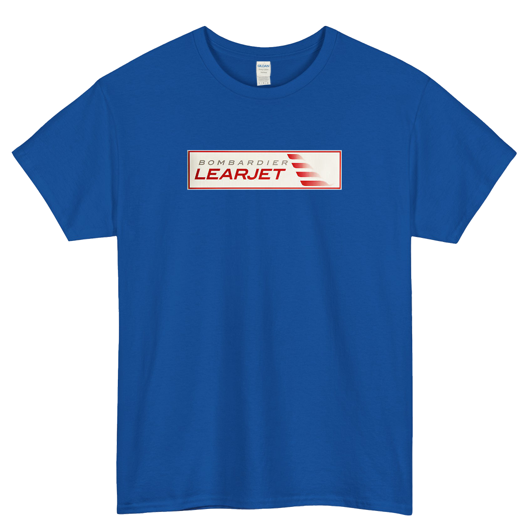Bombardier Learjet Logo Mens Unisex Short Sleeve T-Shirt Size S-3XL -P