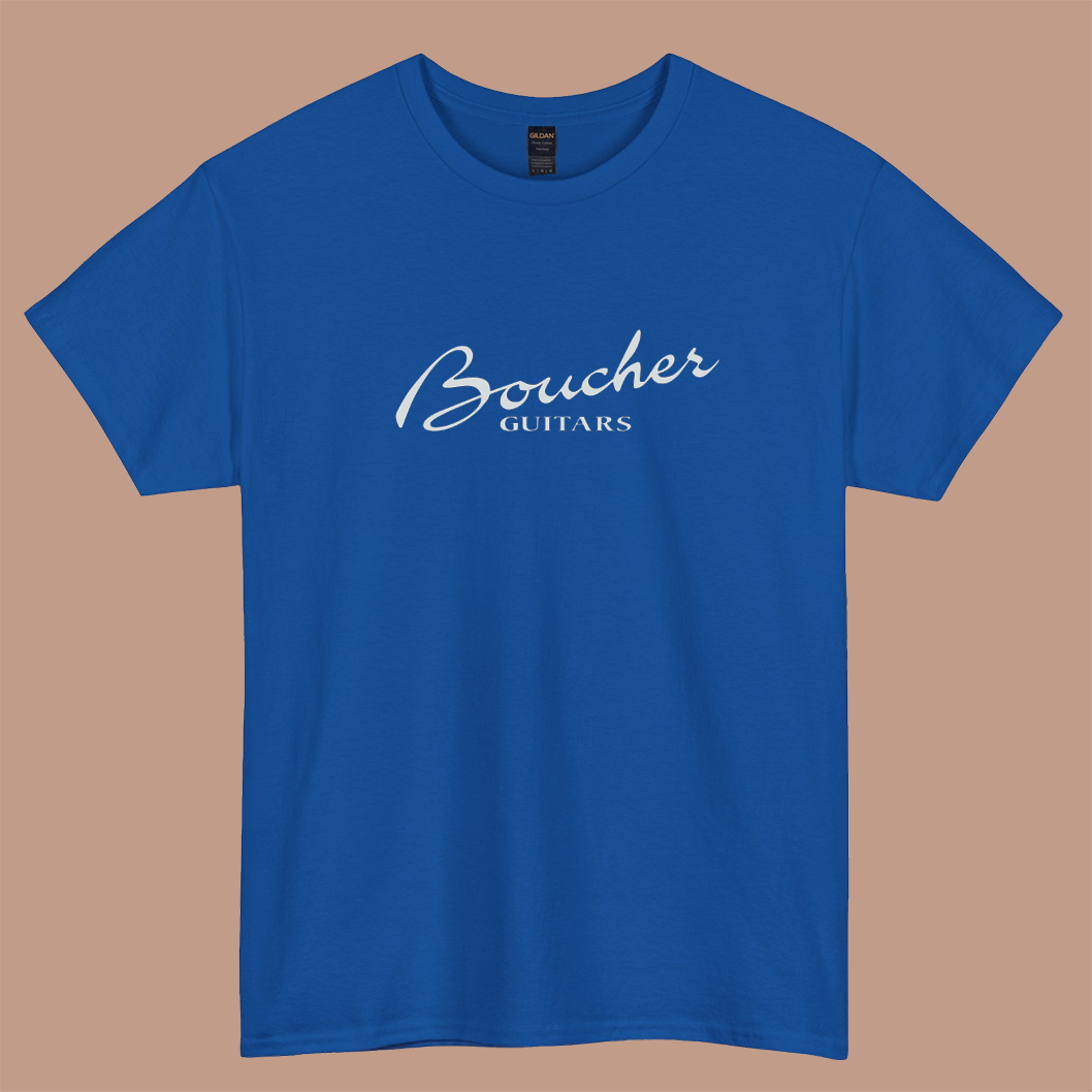 Boucher Guitars logo short sleeve t shirt size S-3XL- P