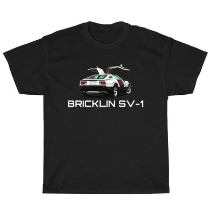 Bricklin SV 1 Sport Car Manufactur logo Unisex Men's T Shirt Size S to 3XL