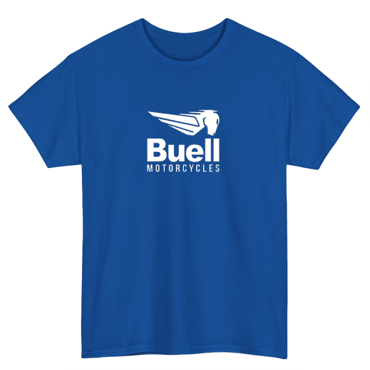 Buell American Motorcycle Blue Logo Mens Unisex Short Sleeve T-Shirt Size S-3XL -P