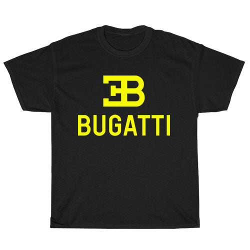 Bugatti Car Racing Logo Men's Unisex T Shirt Size S to 3XL