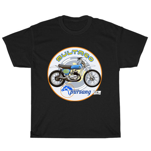 Bultaco Motorcycle Spain Logo Unisex Men's T Shirt Size S to 3XL