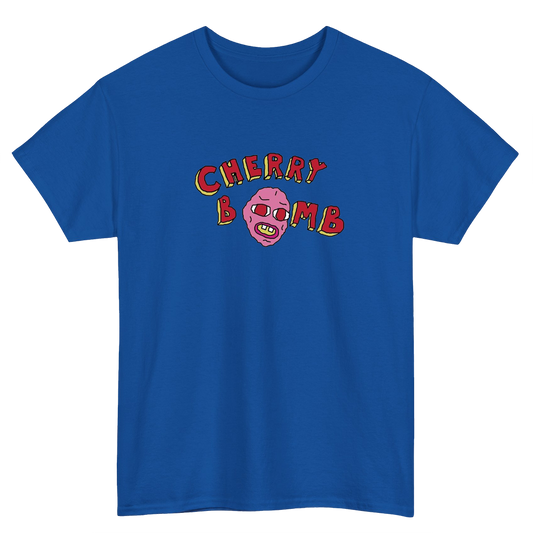 CHERRY BOMB Blue Black Navy Logo Mens Unisex Short Sleeve T-Shirt Size S-3XL -P