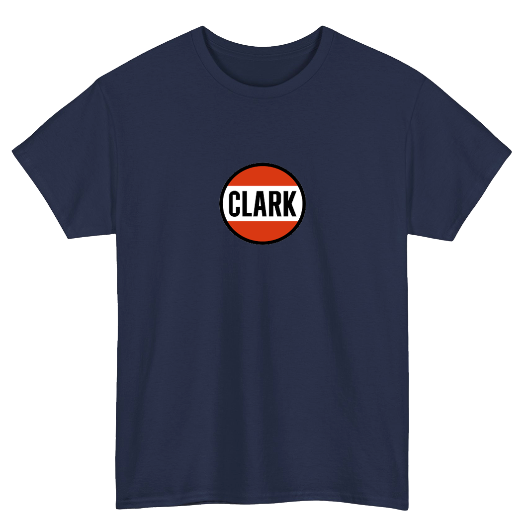 CLARK GAS STATION Blue Black Navy Logo Mens Unisex Short Sleeve T-Shirt Size S-3XL -P
