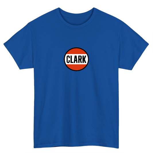 CLARK GAS STATION Blue Black Navy Logo Mens Unisex Short Sleeve T-Shirt Size S-3XL -P
