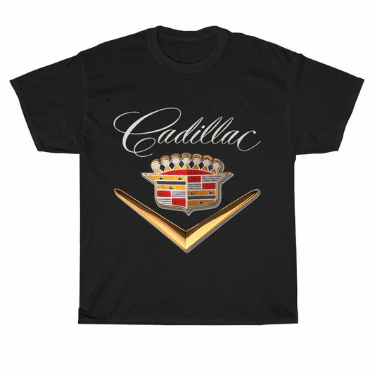 Cadillac Gold Classic Logo Unisex Men's T Shirt Size S to 3XL