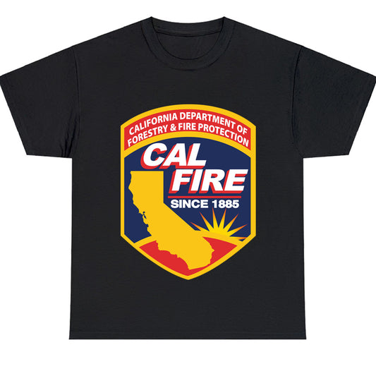 California Department of Forestry Cal Fire Logo Men's Unisex T Shirt Size S to 3XL