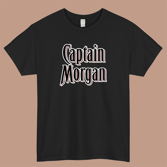 Captain Morgan Logo Mens Unisex Short Sleeve T-Shirt Size S-3XL - P