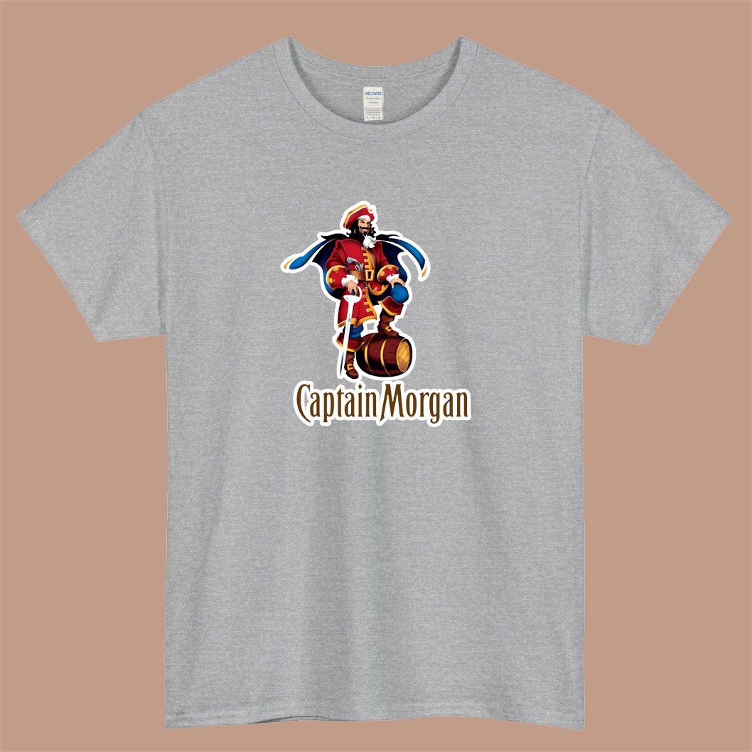 Captain Morgan Rum Logo Mens Unisex Short Sleeve T-Shirt Size S-3XL - P