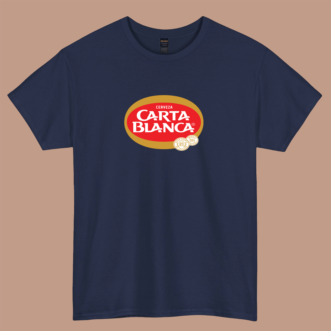 Carta Blanca Cerveza Logo short sleeve t shirt size S-3XL -P