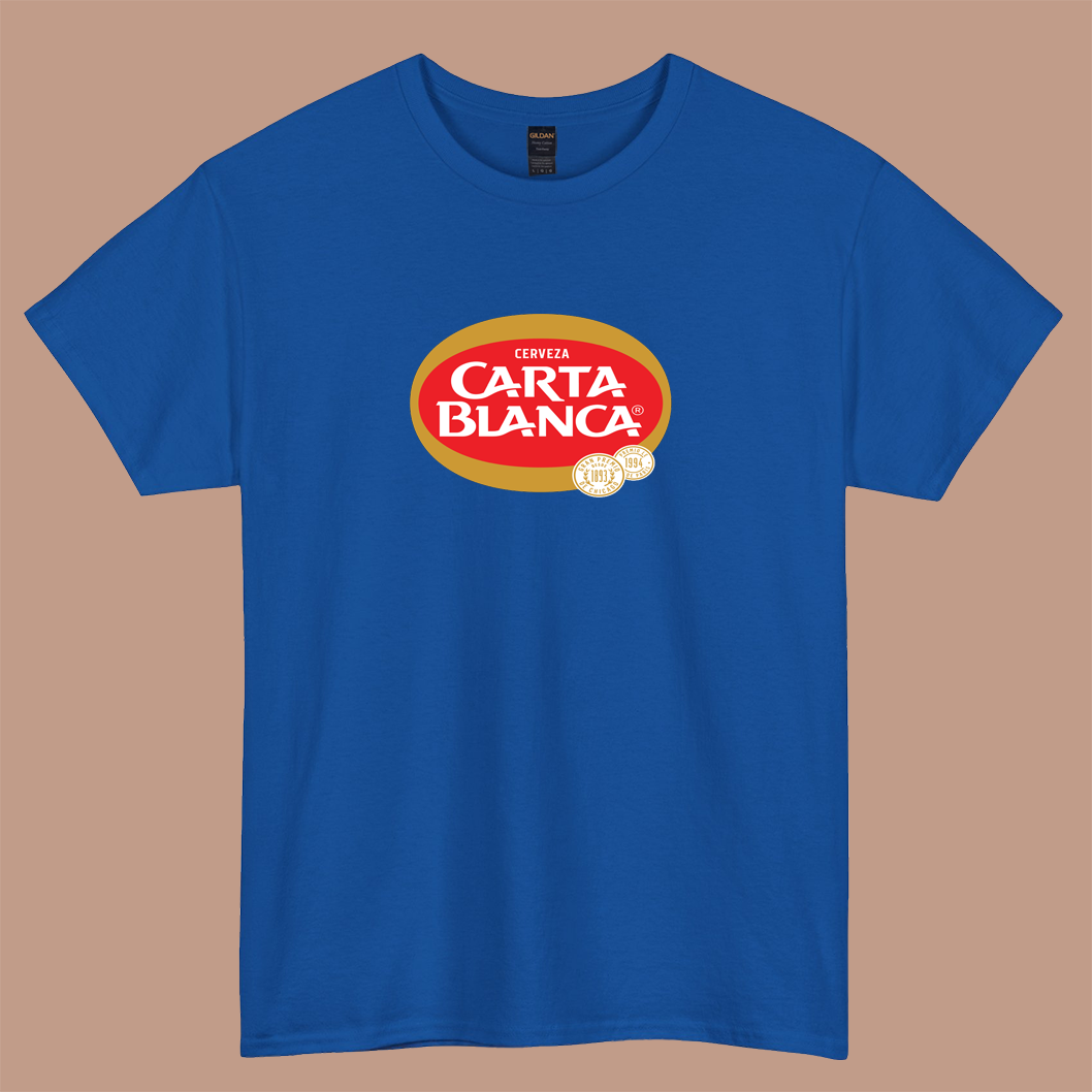 Carta Blanca Cerveza Logo short sleeve t shirt size S-3XL -P