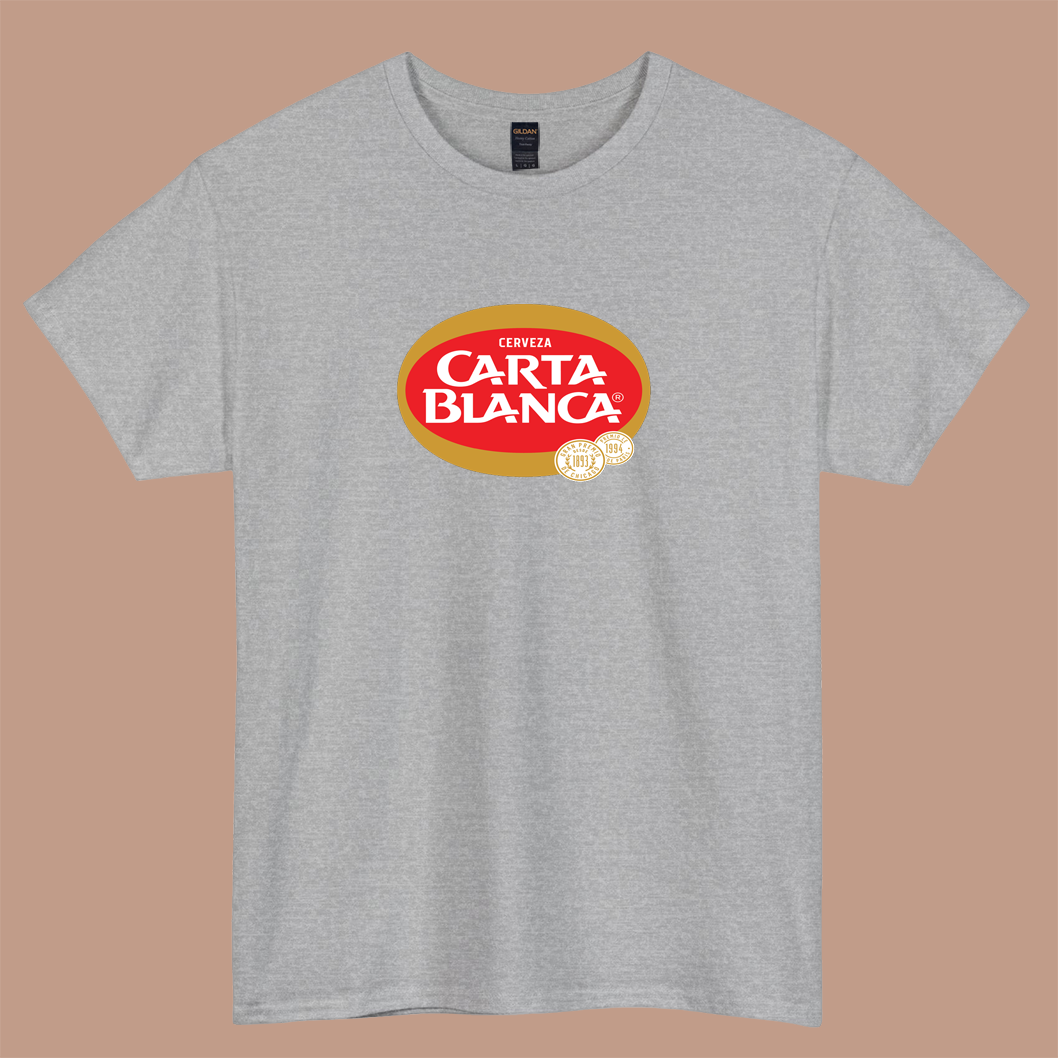 Carta Blanca Cerveza Logo short sleeve t shirt size S-3XL -P