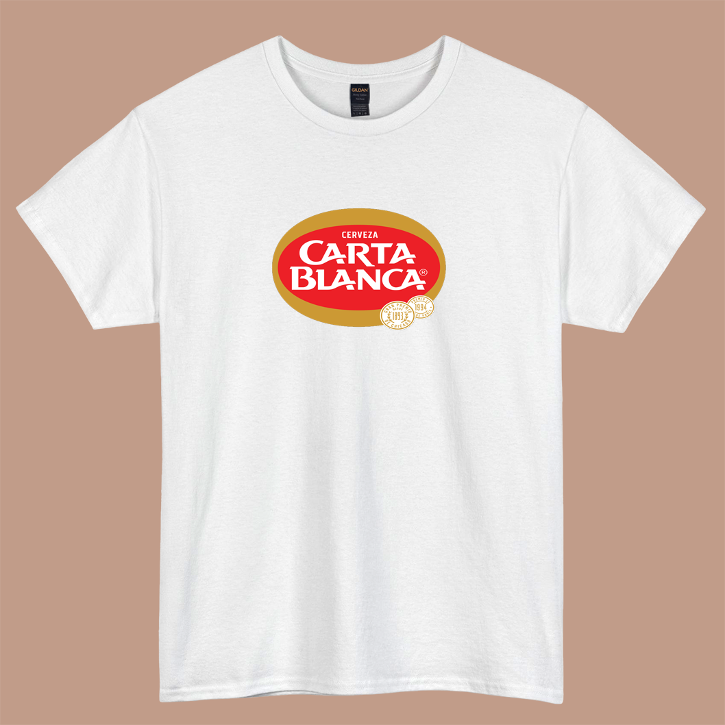 Carta Blanca Cerveza Logo short sleeve t shirt size S-3XL -P