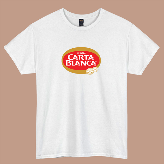 Carta Blanca Cerveza Logo short sleeve t shirt size S-3XL -P