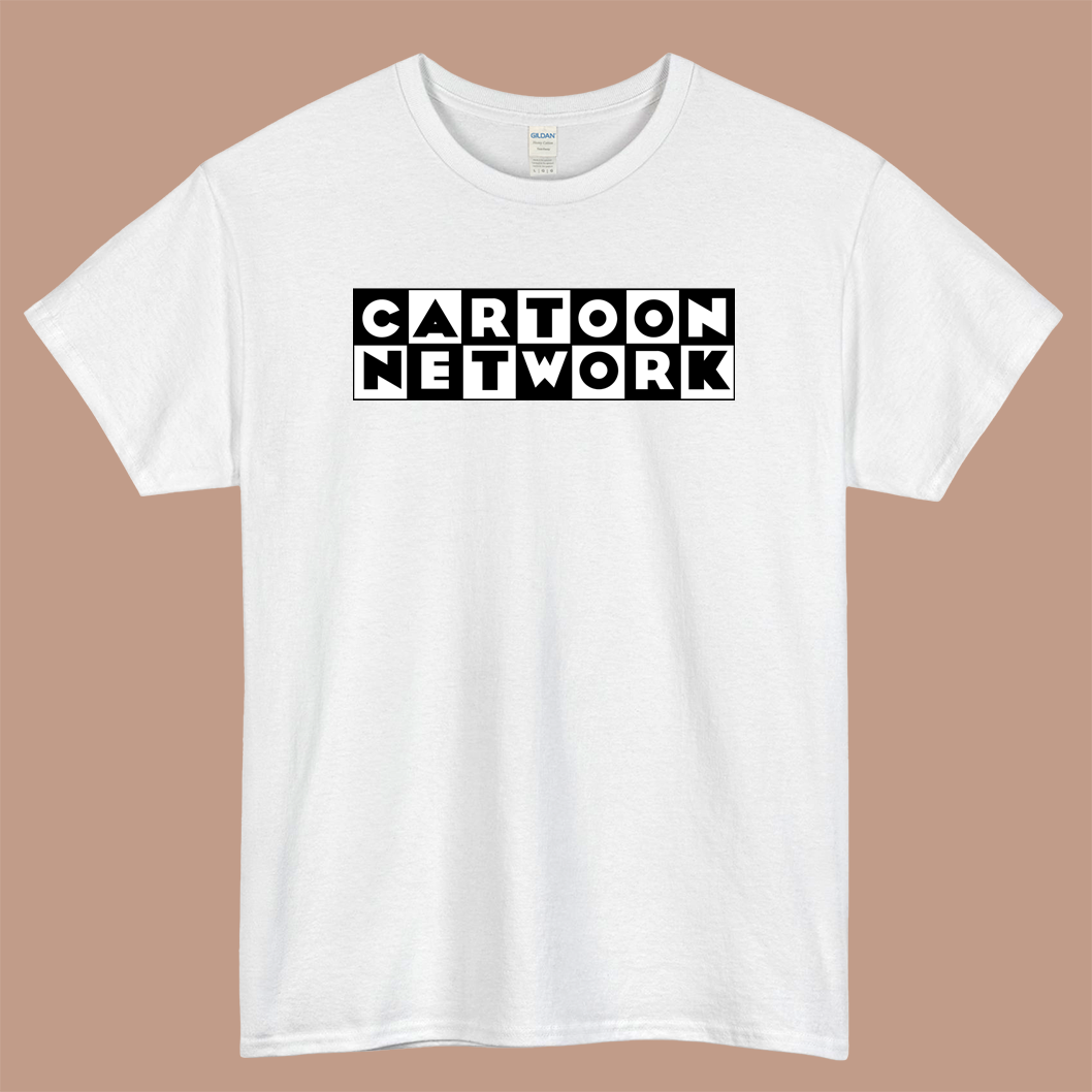 Cartoon Network Logo Mens Unisex Short Sleeve White T-Shirt Size S-3XL