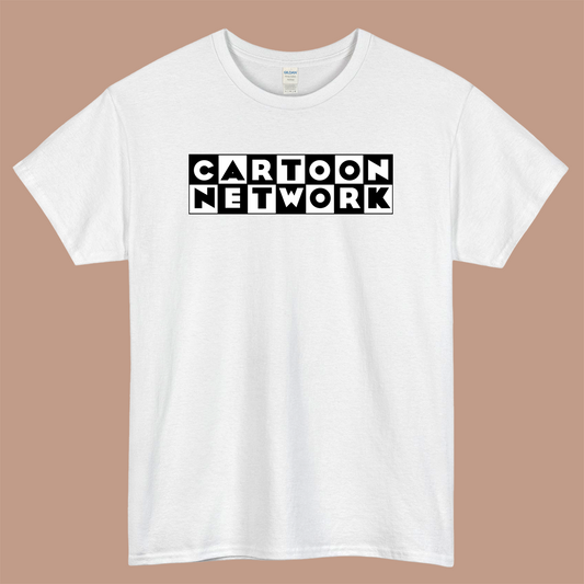 Cartoon Network Logo Mens Unisex Short Sleeve White T-Shirt Size S-3XL
