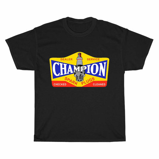 Champion Spark Plug logo Men's Unisex T Shirt Size S to 3XL