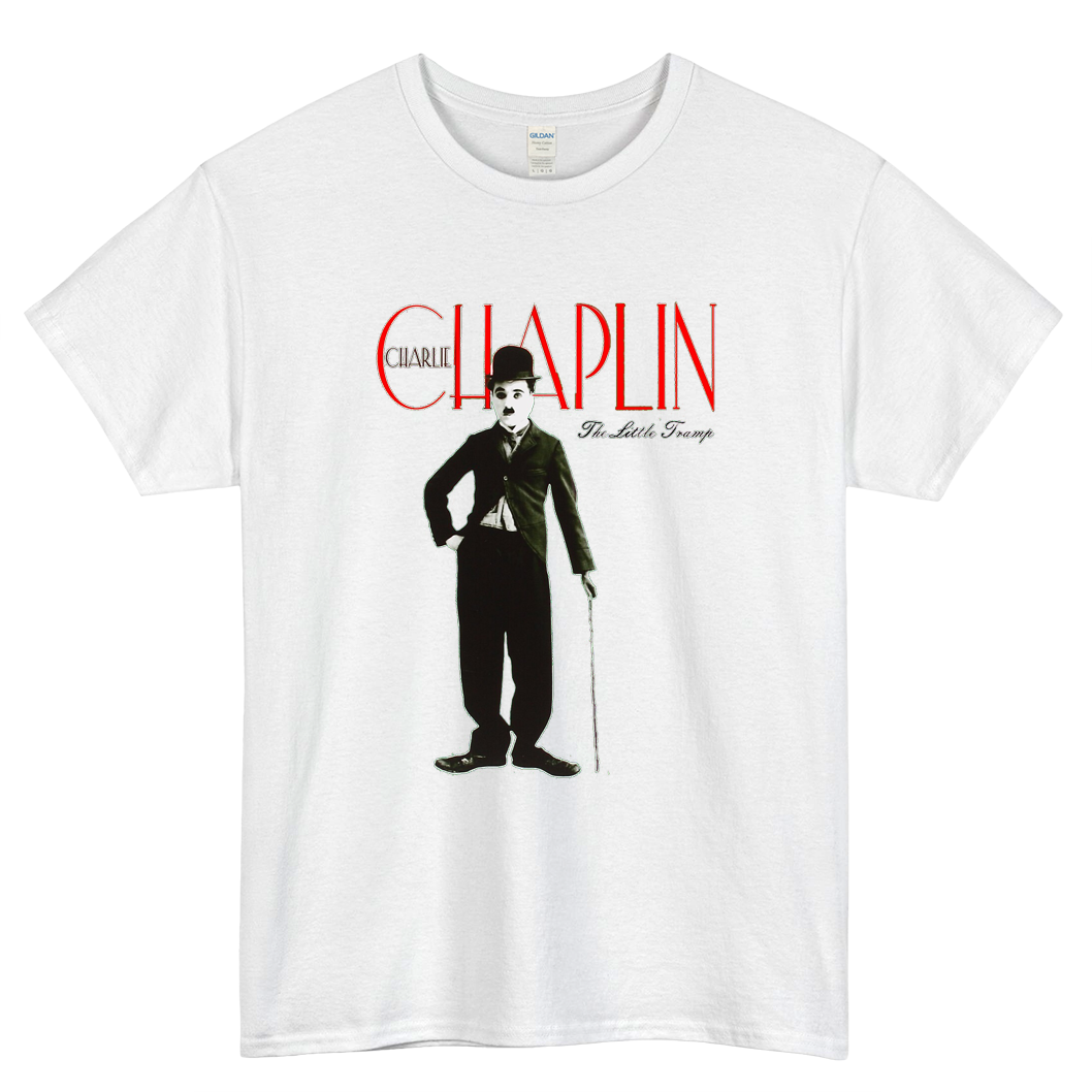 Charlie Chaplin The Tramp Logo Mens Unisex Short Sleeve T-Shirt Size S-3XL - P