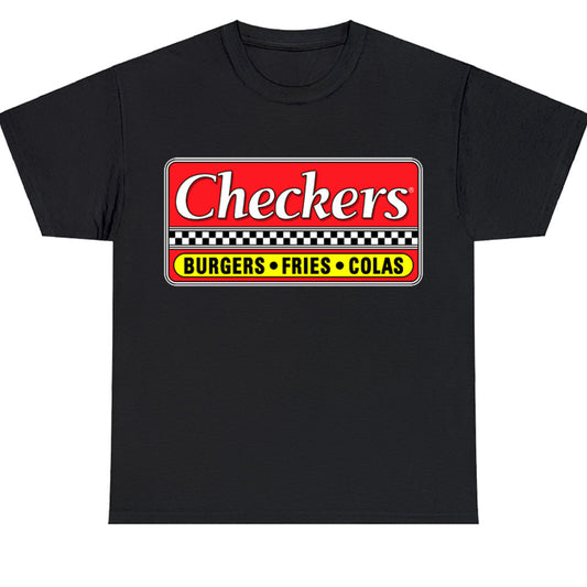 Checkers Burgers Logo Men's Unisex T Shirt Size S to 3XL