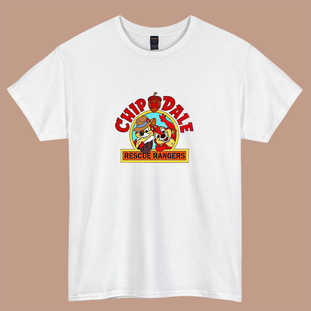 Chip n Dale Rescue Rangers logo  short sleeve t shirt S-3XL -P