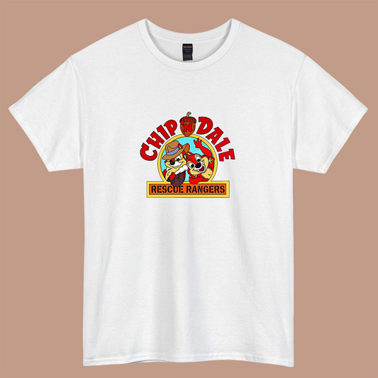 Chip n Dale Rescue Rangers logo  short sleeve t shirt S-3XL -P