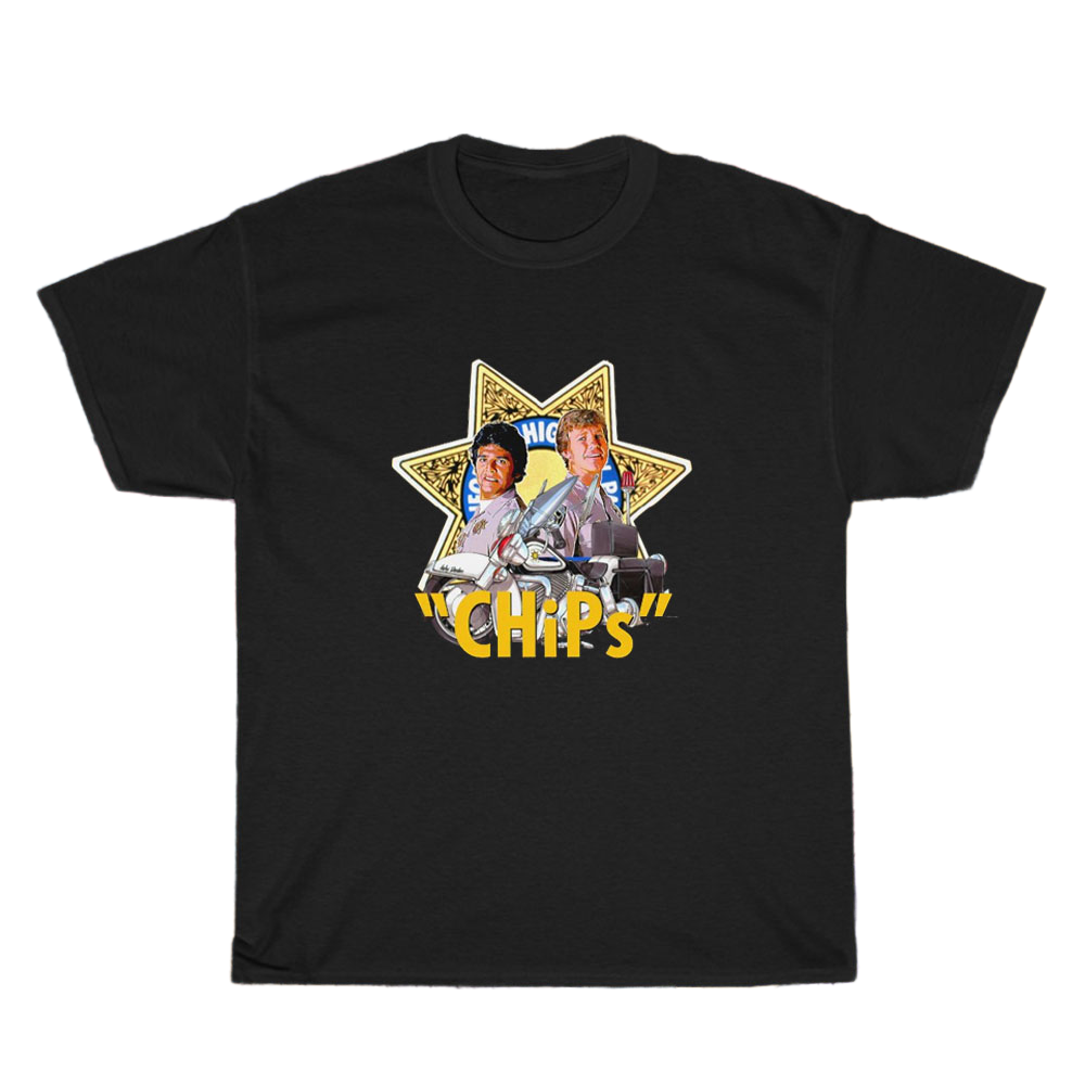 Chips Retro Police Logo Men's Unisex T Shirt Size S to 3XL