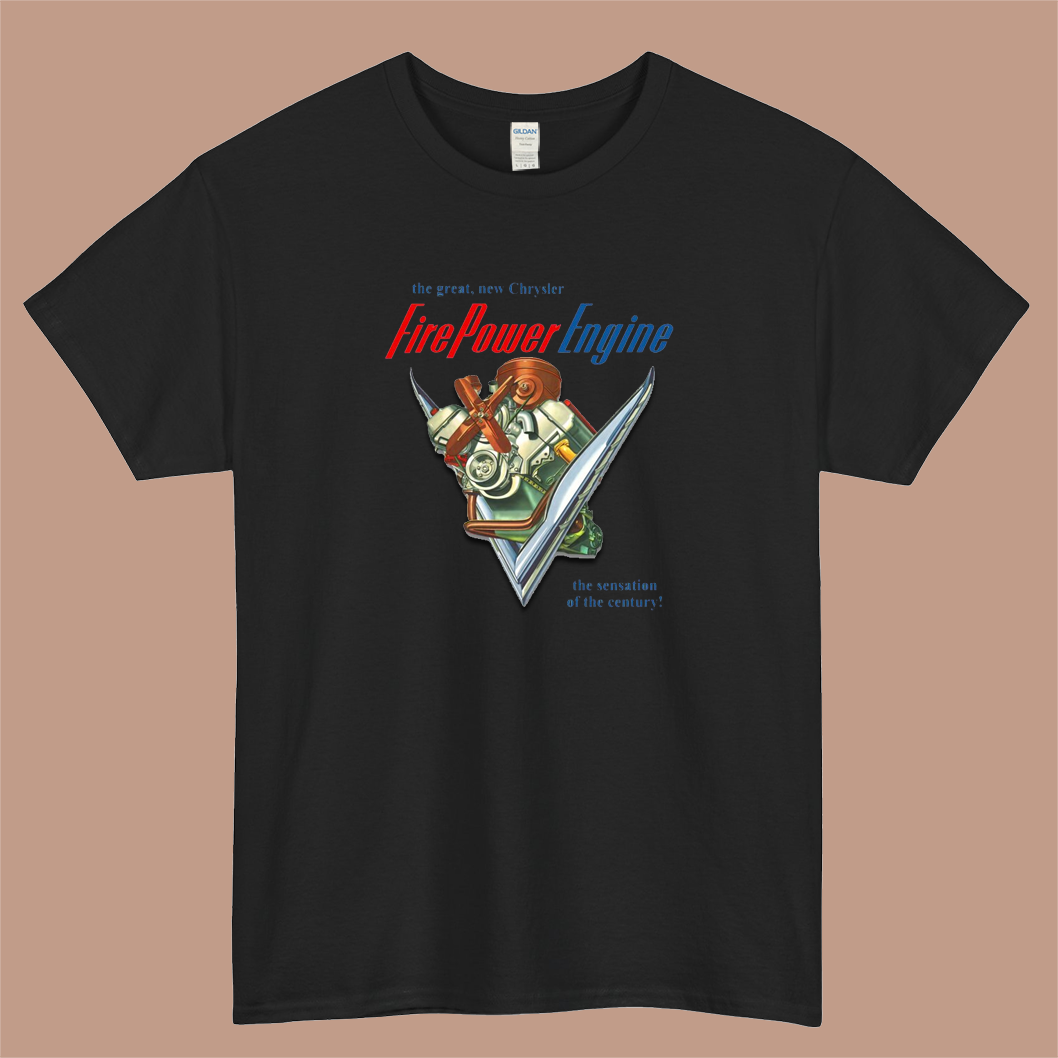 Chrysler Firepower Logo Mens Unisex Short Sleeve T-Shirt Size S-3XL - P