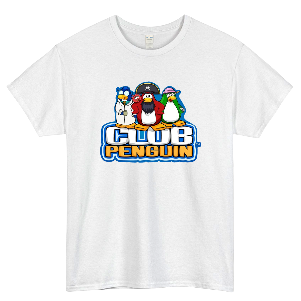 Club Penguin Logo Mens Unisex Short Sleeve T-Shirt Size S-3XL - P