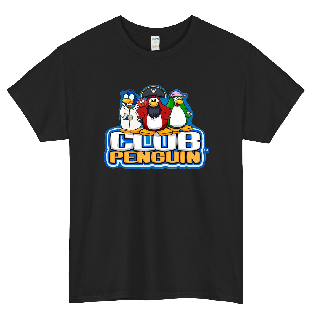 Club Penguin Logo Mens Unisex Short Sleeve T-Shirt Size S-3XL - P