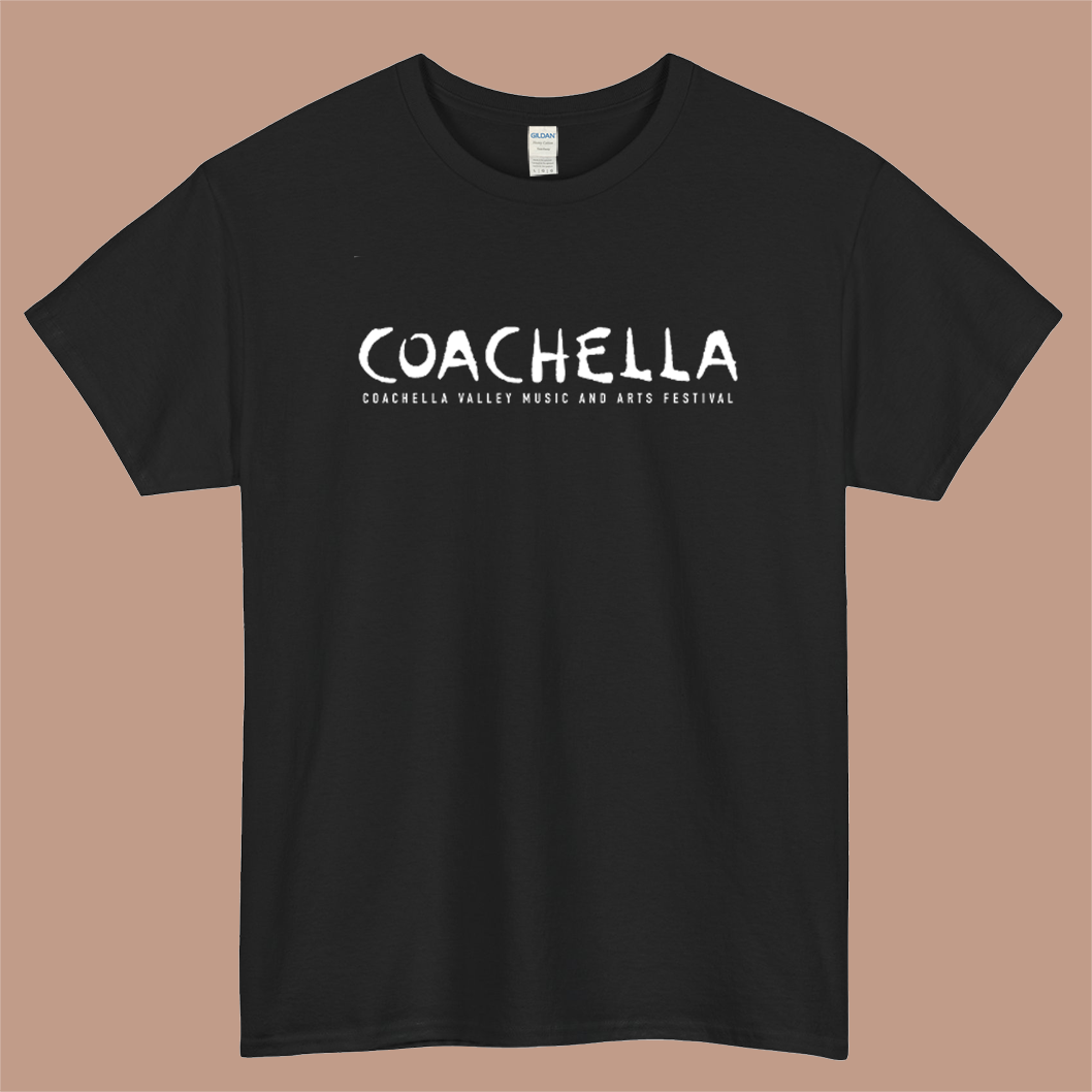 Coachella Logo Mens Unisex Short Sleeve Black T-Shirt Size S-3XL