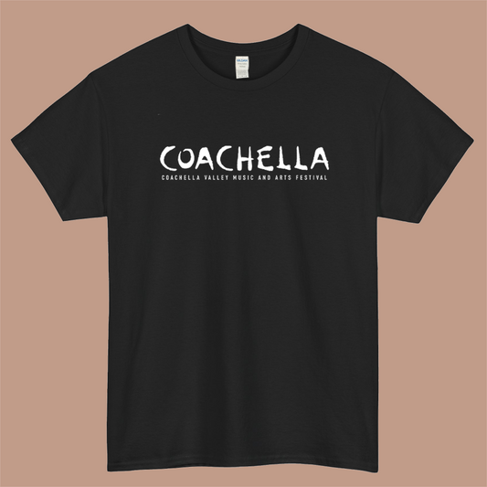 Coachella Logo Mens Unisex Short Sleeve Black T-Shirt Size S-3XL