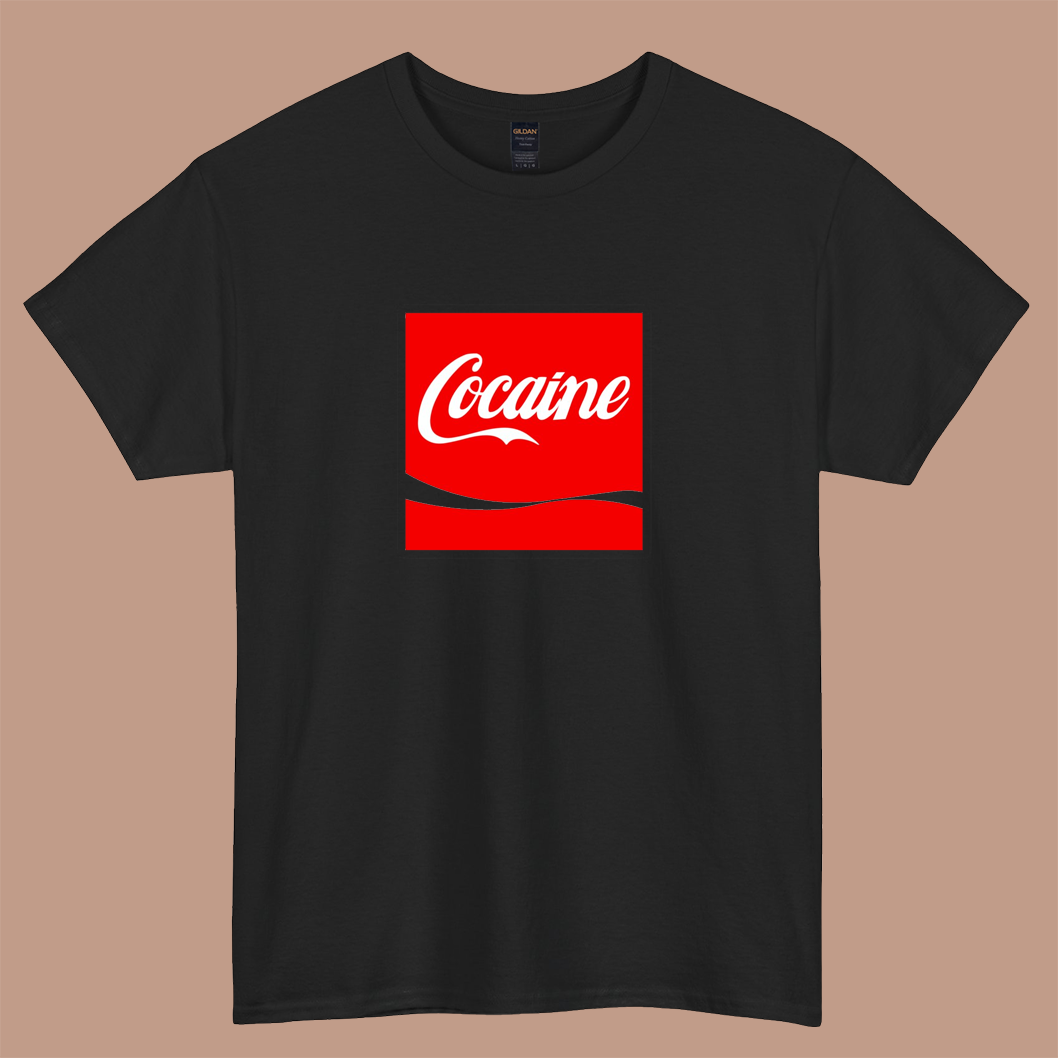 Cocaine Red Logo  SHORT SLEEVE T SHIRT S-3XL- P