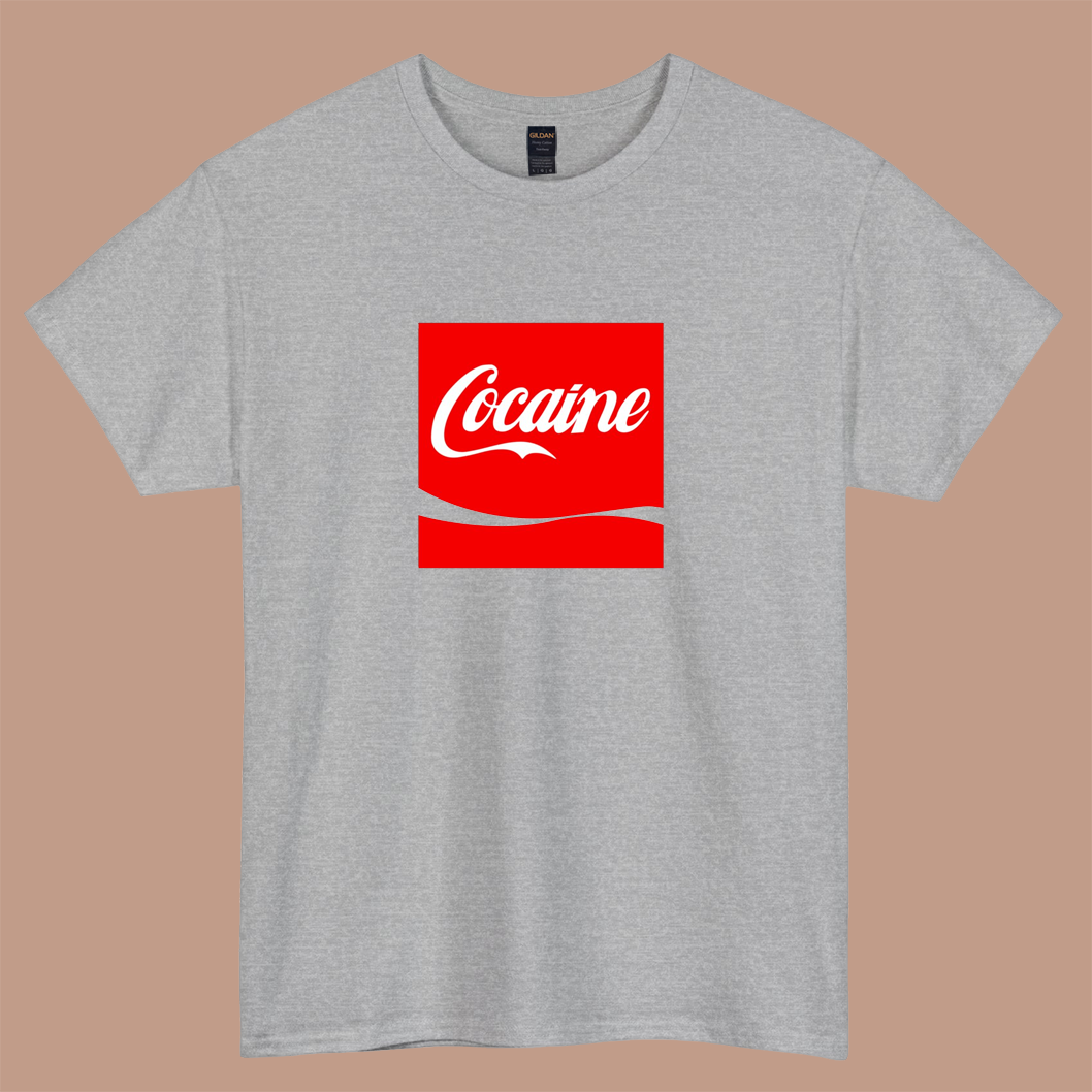 Cocaine Red Logo  SHORT SLEEVE T SHIRT S-3XL- P