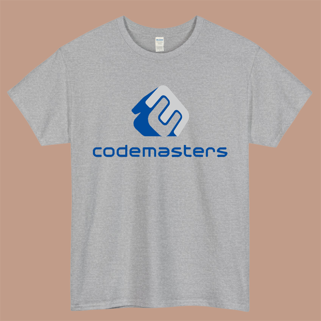 Codemasters Logo Mens Unisex Short Sleeve Gray T-Shirt Size S-3XL