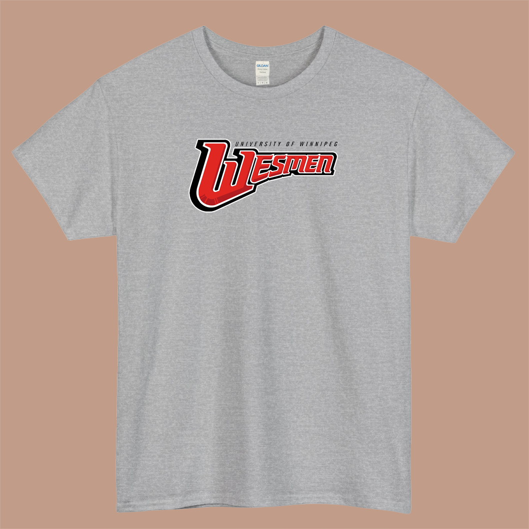 College of Winnipeg Wesmen Logo Mens Unisex Short Sleeve T-Shirt Size S-3XL - P