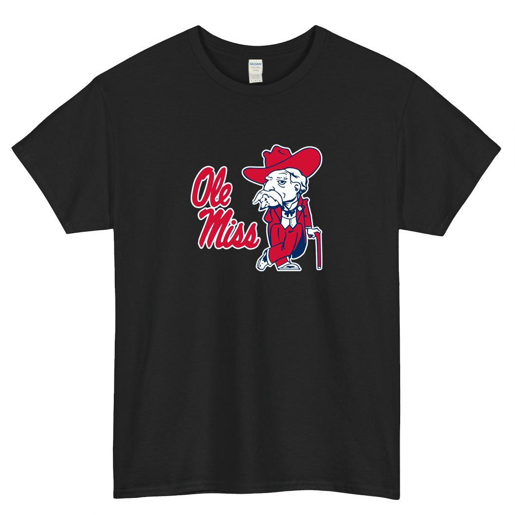 Colonel Reb Ole Miss Short Sleeve T-Shirt Size S-3XL -P