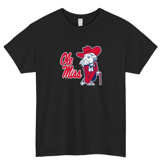 Colonel Reb Ole Miss Short Sleeve T-Shirt Size S-3XL -P