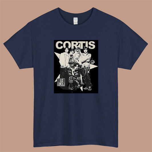 Cortis Vintage 90S Bootleg Logo Mens Unisex Short Sleeve Navy T-Shirt Size S-3XL