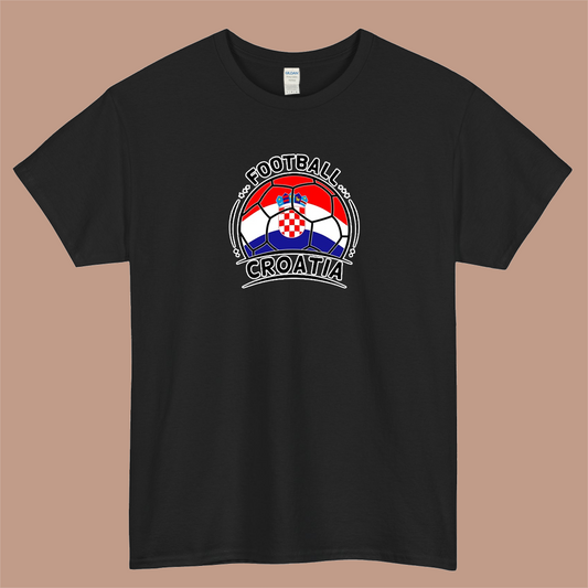 Croatia Football Team Croatia Flag Logo Mens Unisex Short Sleeve T-Shirt Size S-3XL - P
