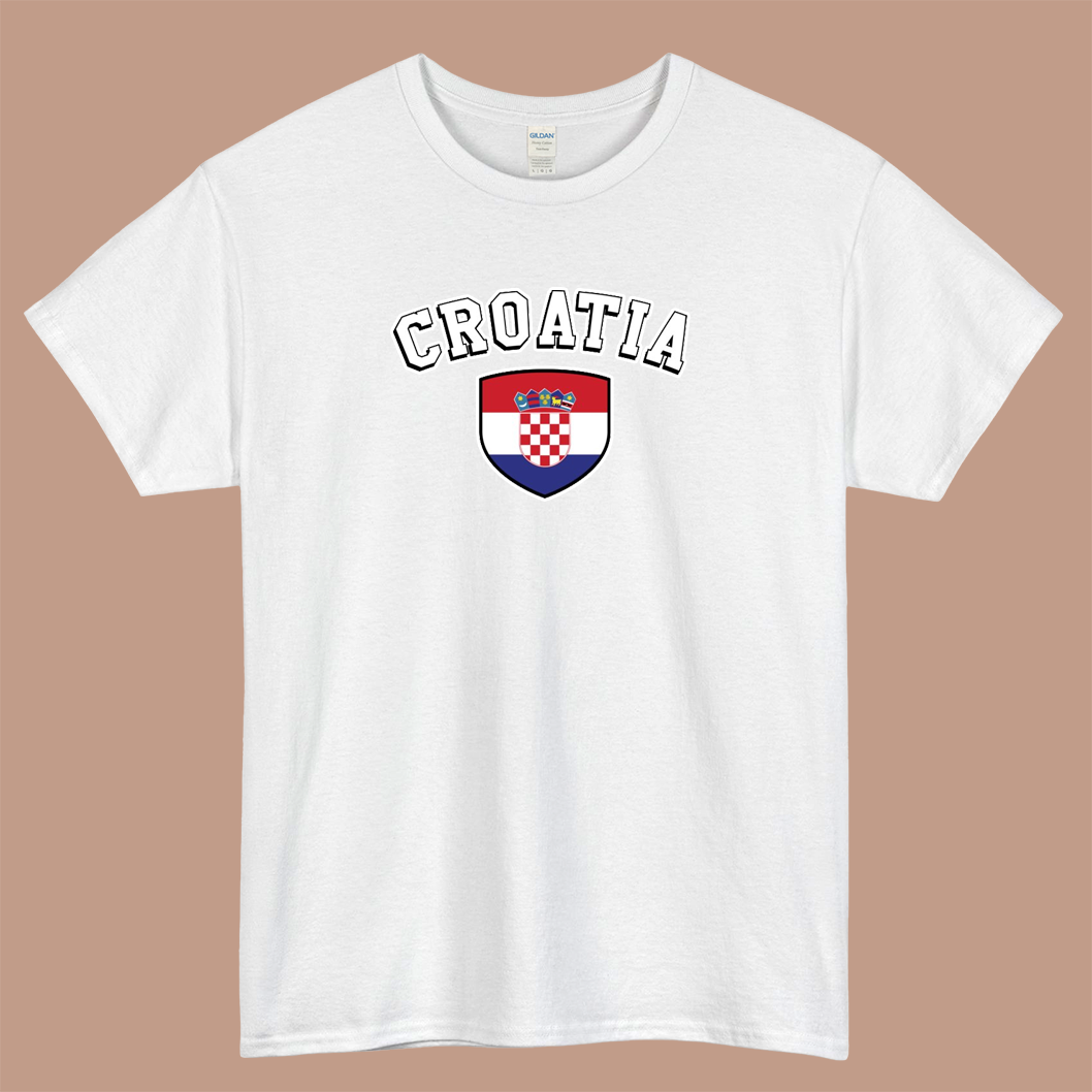 Croatia Team Logo Mens Unisex Short Sleeve T-Shirt Size S-3XL - P
