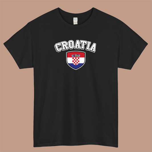 Croatia Team Logo Mens Unisex Short Sleeve T-Shirt Size S-3XL - P