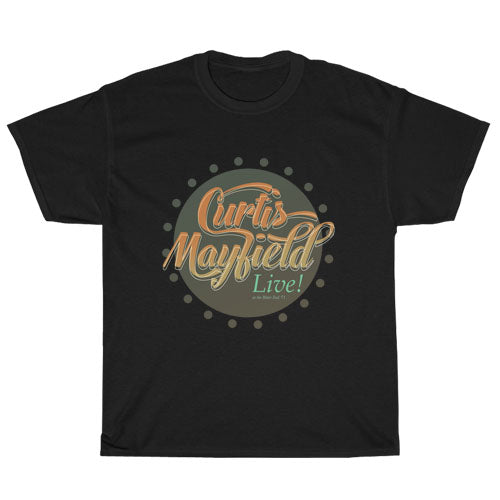 New Brand Curtis Mayfield Live at the Bitter End 1971 Unisex T Shirt S - 3XL