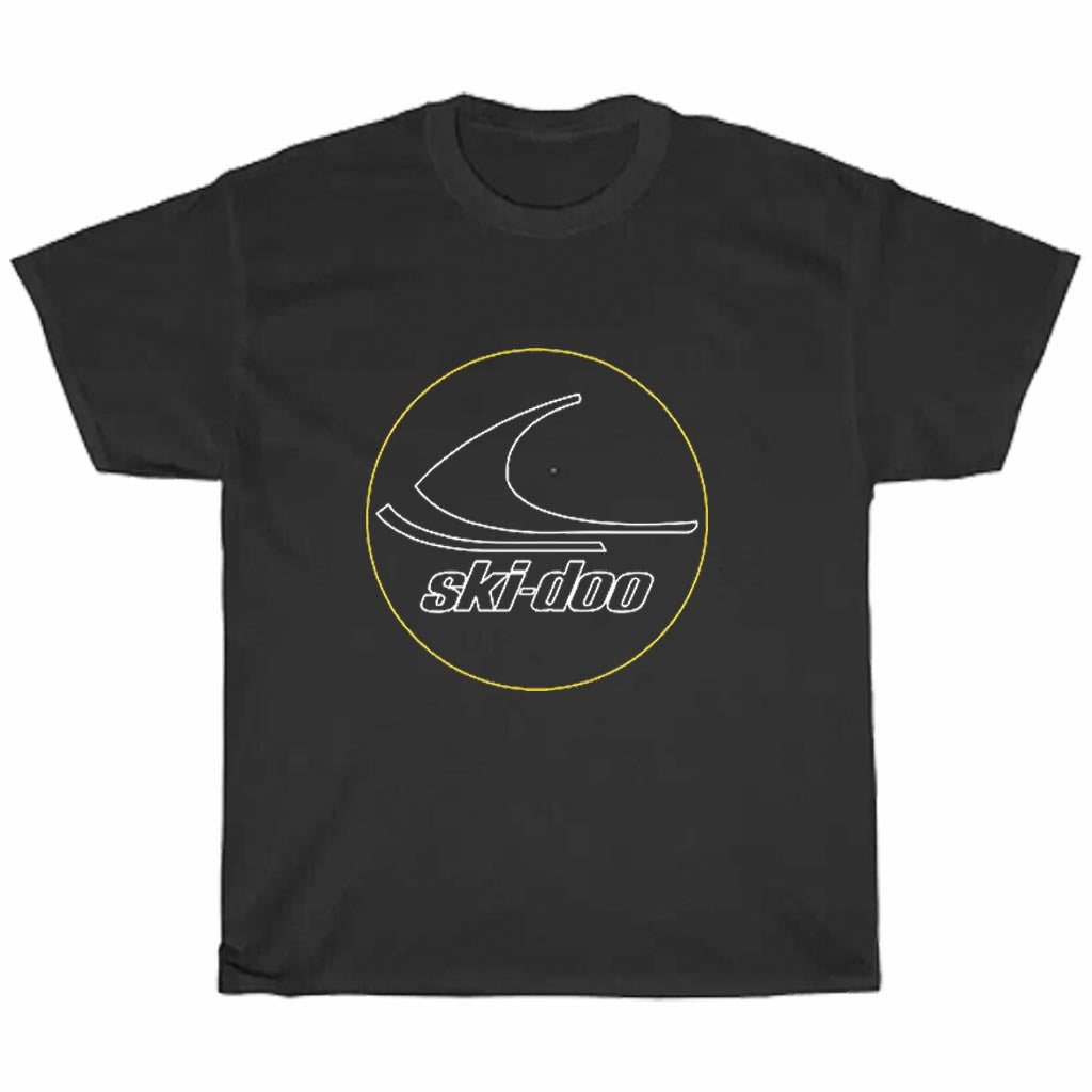 Custom Ski-Doo Neon Sign Circle Design Logo Men's Unisex T Shirt Size S to 3XL